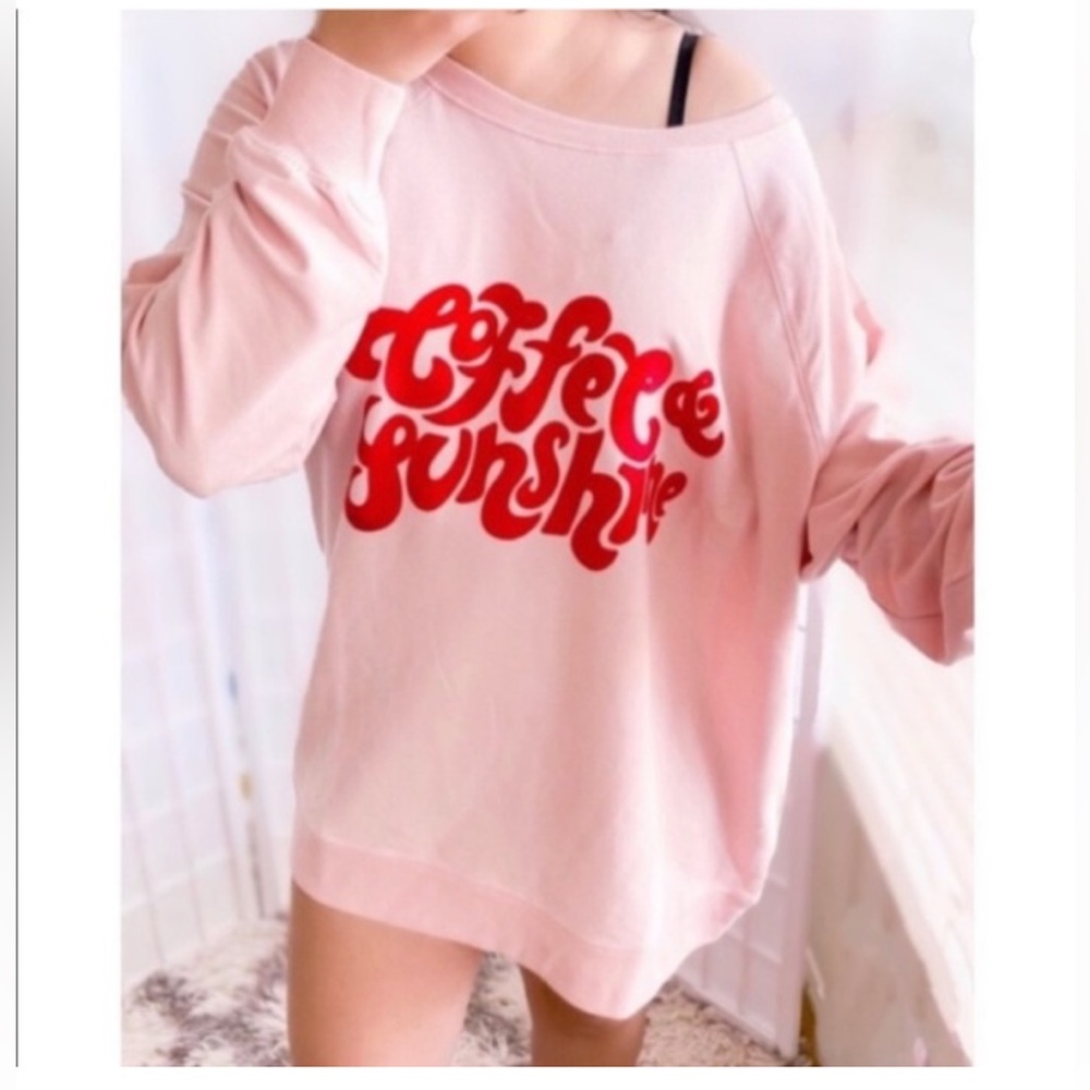 Wild fox graphic pull over sweater Coffee and sunshine XL